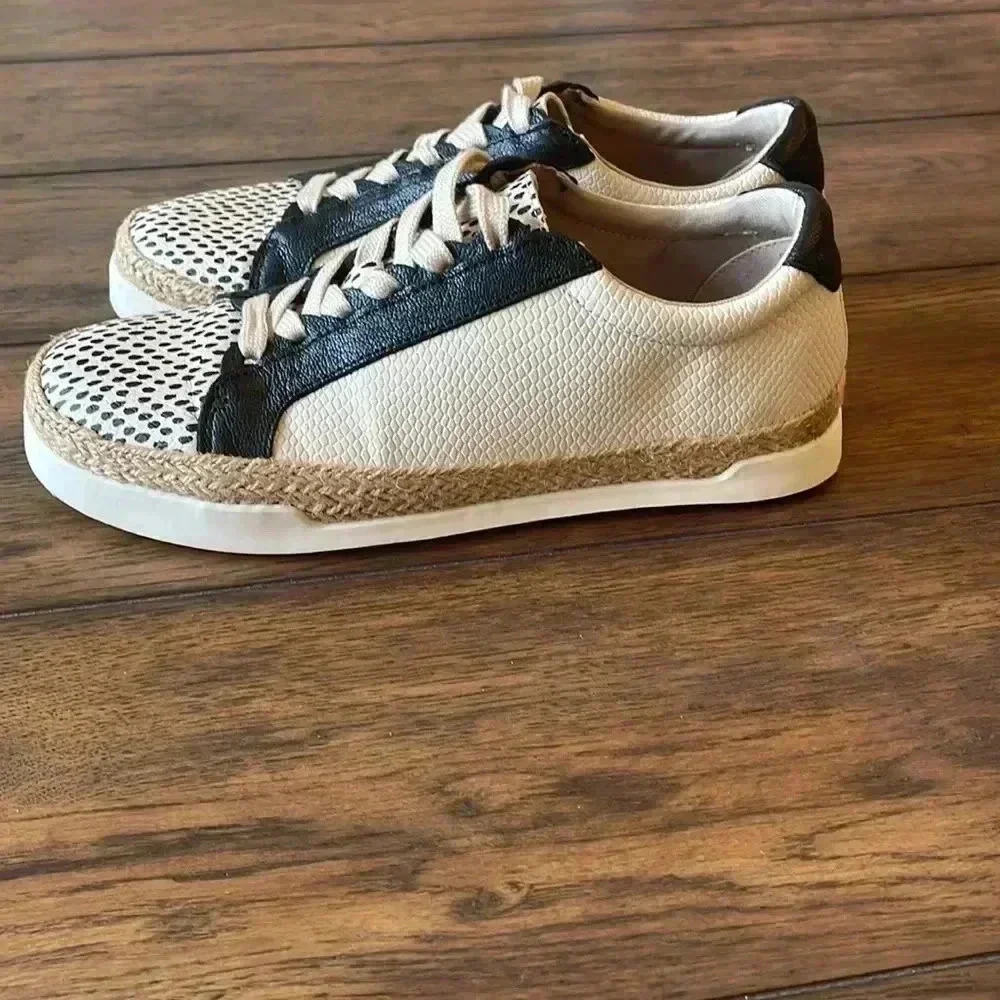 Crown Vintage Adelite Sneaker Lace Up Black/Cream Women’s sz 8M - Picture 3 of 9